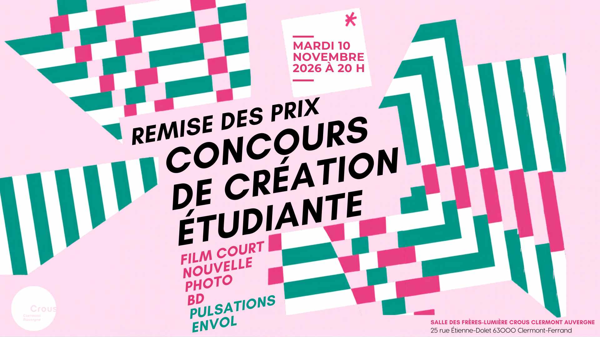 Remise des prix des concours étudiants 2026 2 Save The date remise des prix 2026